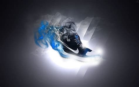 Sometimes even professional designers fail to deliver you the result you wanted. HD wallpaper: Fantasy Nike Shoes, brand, smoke, art ...