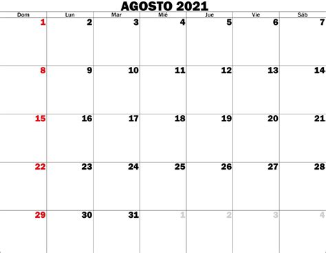 Calendario de exposiciones con 22 ferias de agosto 2021 en colombia por orden de fecha. Calendarios imprimibles gratuitos de agosto 2020 - Calendarena