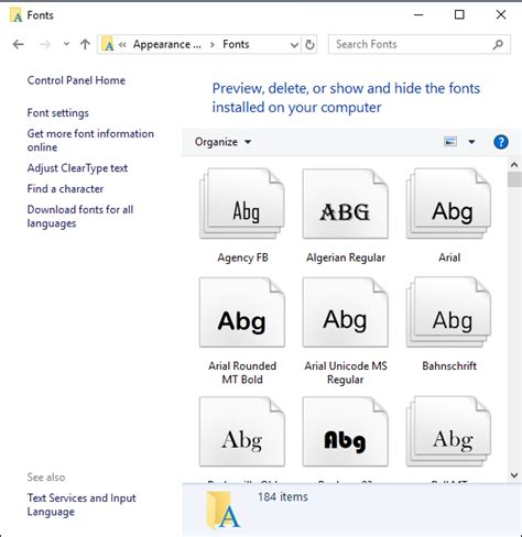 Как скинуть шрифты на Windows 10