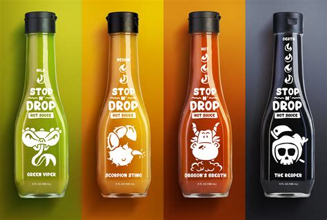 Branding And Packaging Design For A Line Of Hot Sauces Rgraphicdesign