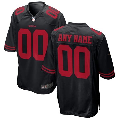 Mens Nike Black San Francisco 49ers 2018 Alternate Custom Game Jersey