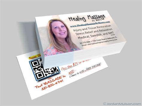 massage therapist business cards