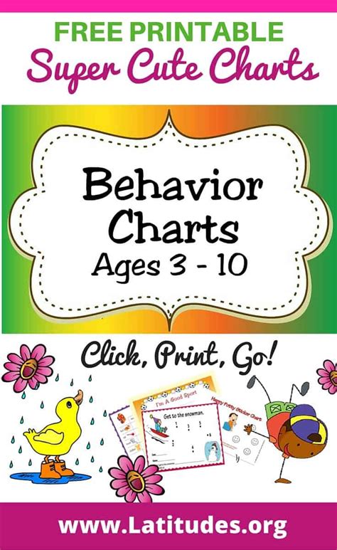 Maybe you would like to learn more about one of these? FREE Printable Behavior Charts (Ages 3-10) | ACN Latitudes