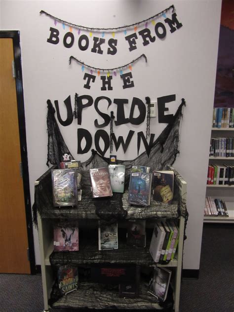 Stranger Things inspired! | Library book displays, School library book displays, Library displays