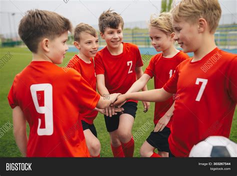Happy Boys Play Team Image And Photo Free Trial Bigstock
