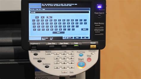 Konica Minolta - How to add a fax number - YouTube