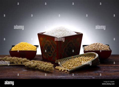 Ricecorn And Wheat Stock Photo Alamy