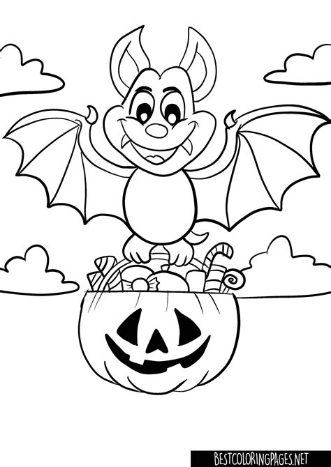 Vampire Bat Coloring Pages Halloween Free Printable Coloring Pages