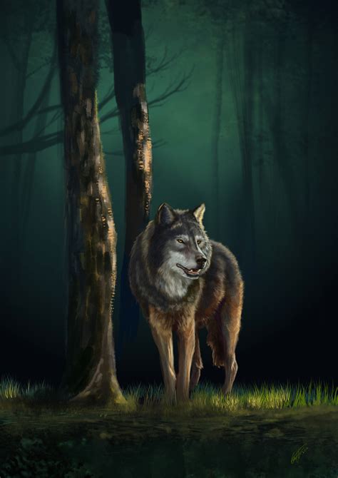 Artstation Wolf Digital Painting
