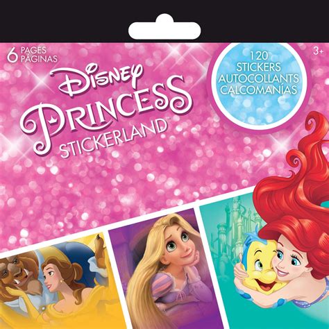Disney Princess Mini Stickerland Sticker Pad 6 Pages 120 Pc Ages 3