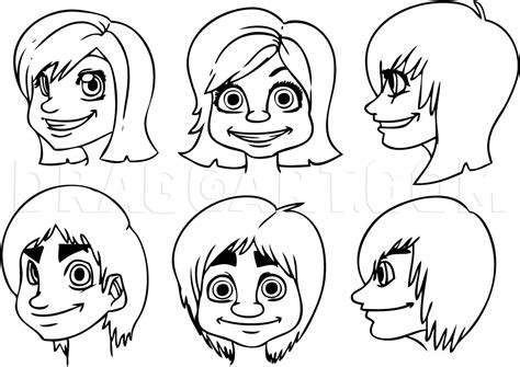 How To Draw Cartoon Faces Step By Step Drawing Guide By Dawn