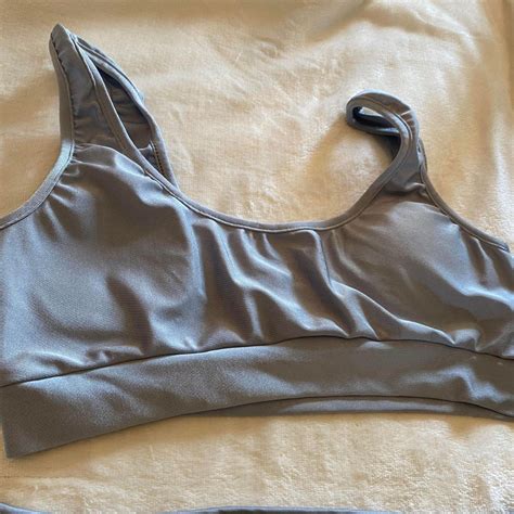 Women S Silver Bikinis And Tankini Sets Depop