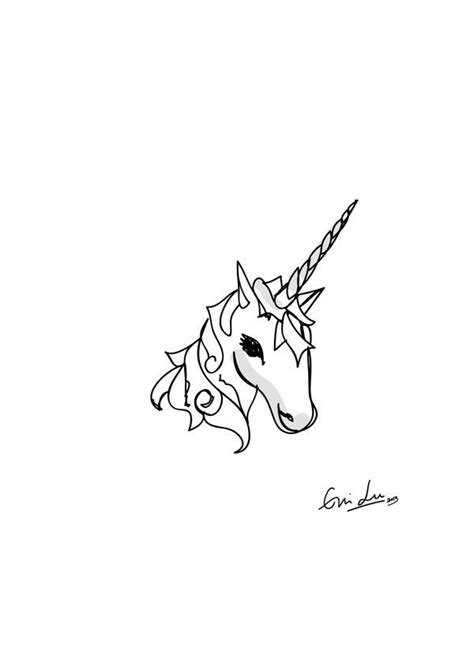simple unicorn head tattoo best tattoo design
