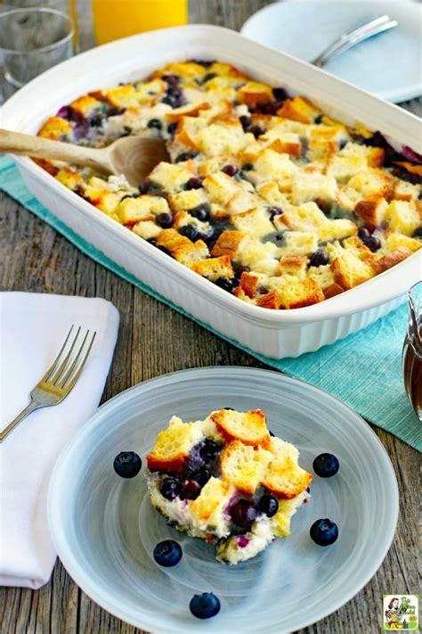 Make a layer of hamburger bun halves in the bottom of a 9 inch square baking dish. Blueberry French Toast Casserole Recipe | This Mama Cooks ...