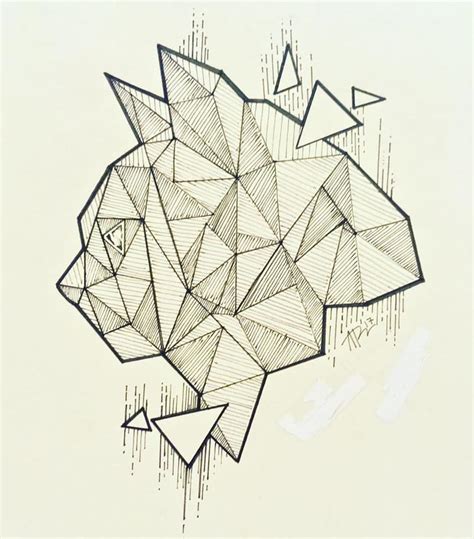 Geometric Cat Drawing By Arexx Luiz On Deviantart