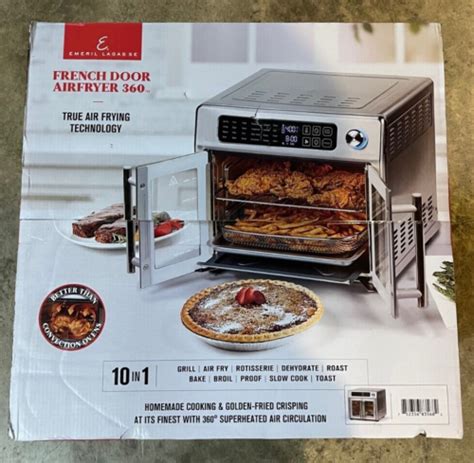 Emeril Lagasse 10 In 1 Double French Door Air Fryer 360 26qt Xl
