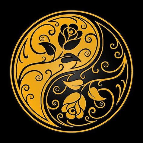 Yellow And Black Yin Yang Roses Poster For Sale By Jeff Bartels Yin