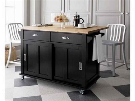 Young children can become tempted to use rolling dining chairs for something other than sitting quietly. Black Kitchen Islands With Wheels and Chair Decoration ...