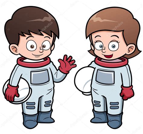 Cartoon Astronaut Kids — Stock Vector © Sararoom 29310759
