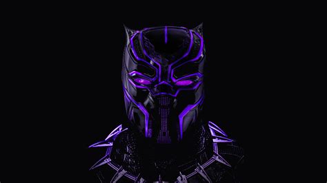 Black Panther Neon Artwork 5k Black Panther Hd Wallpaper Black