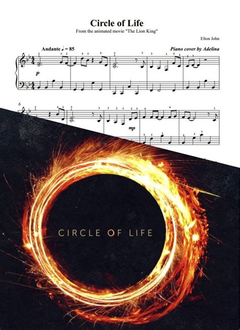 Circle Of Life Elton John Piano Sheet Music