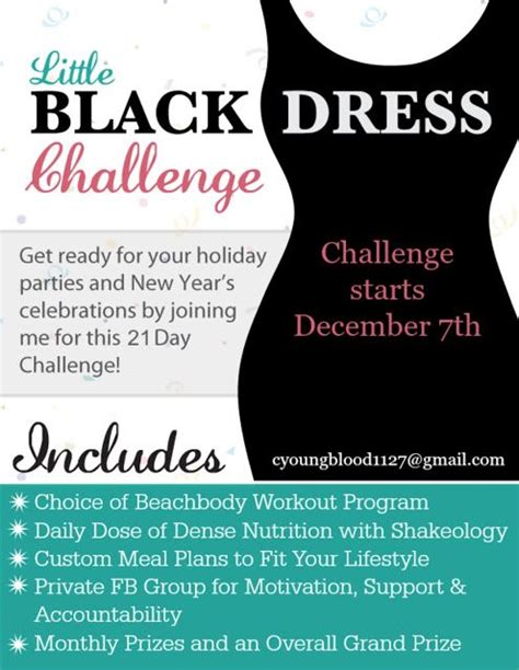A Fit Chick Little Black Dress Challenge End The Year Reaching Your