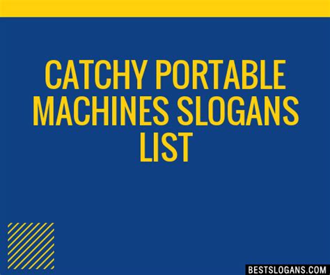Catchy Portable Machines Slogans Generator Phrases Taglines