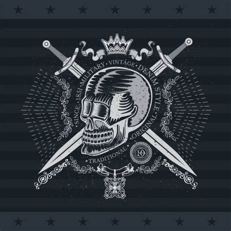 New users enjoy 60% off. Human Skull Sword Coat Of Arms Tattoo Illustrations ...