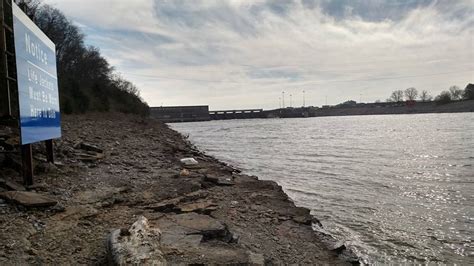 The dam and lake are. Old Hickory Lake Dam, from downstream overlooking the ...