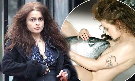Helena Bonham Carter Covers Up After Posing Naked With A Fish For New Campaign Daily Mail Online