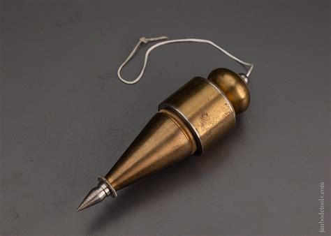 Remarkable Multi Faceted Brass And Steel Plumb Bob With Internal Reel Jim Bode Tools