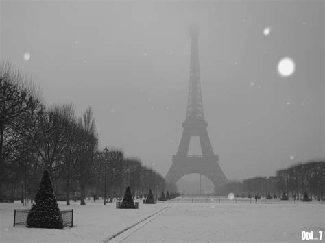 Wallpaper Schnee Winter Snow Paris France Tower Frankreich