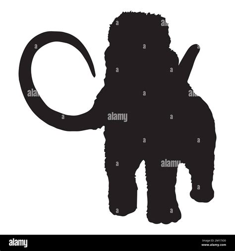 Ilustración Vectorial De Woolly Mammoth Silhouette Imagen Vector De