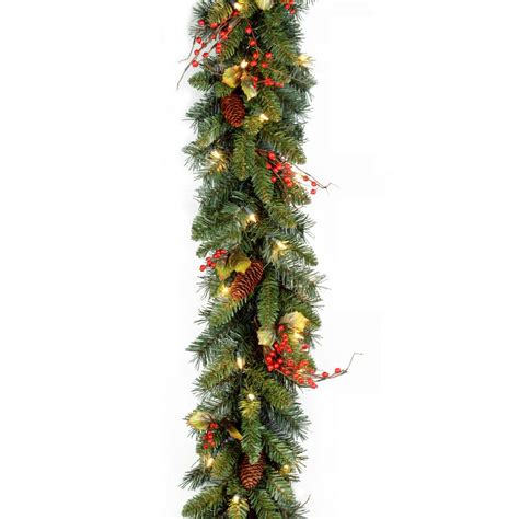 6 hours on/18 hours off timed operation. 12 ft. Pre-Lit Fairwood Garland x 340 Tips with 100 UL ...