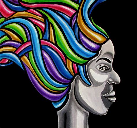 Abstract Face Painting Black Woman Art African Goddess Art Medusa Ai P