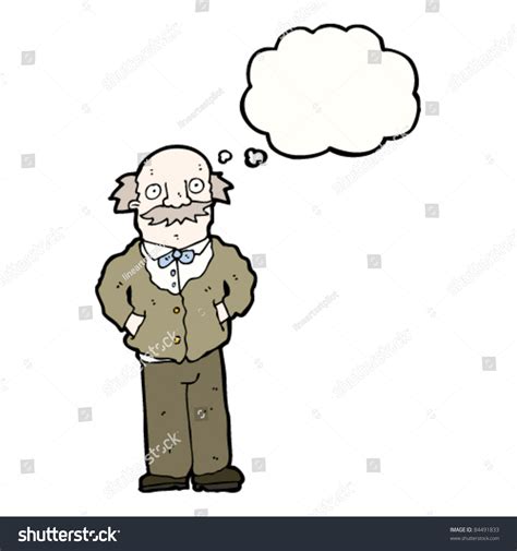 Cartoon Old Man Thinking Stock Vector Illustration 84491833 Shutterstock