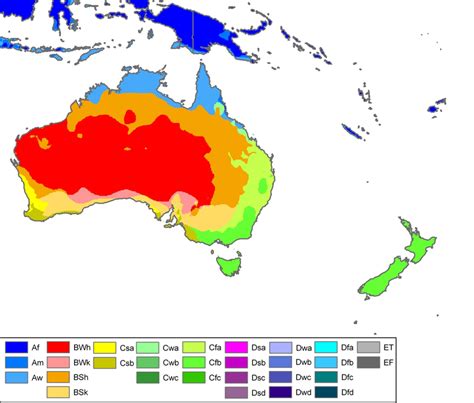 Köppen Climate Classification Map Australia Map Climate Of Australia