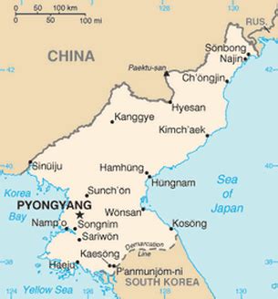 Apesar da recente suavização na península coreana, a coreia do norte não abandonou seus planos de usar armas nucleares. Mapa da Coreia do Norte