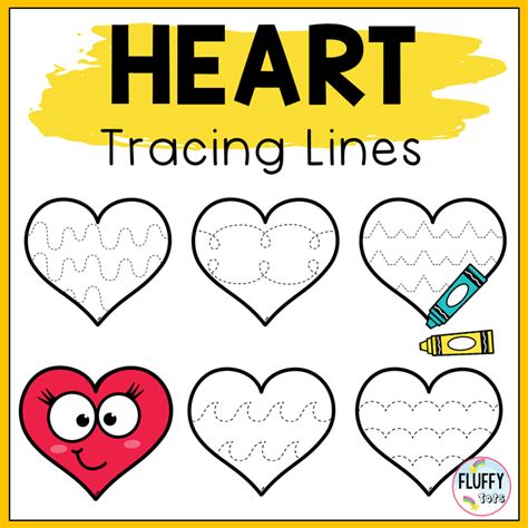 6 Fun And Easy Heart Tracing Worksheet Fluffytots