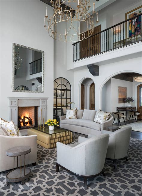 Mediterranean Style Grey And White Stunning Living Room Decor With