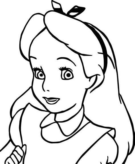 Alice In The Wonderland Girl Coloring Page Coloring