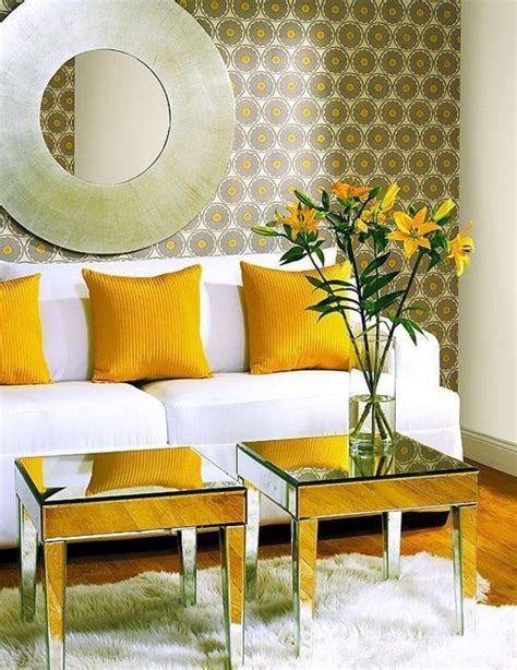 The sofa, carpet and trim in pale grey balance the graphic. The yellow wallpaper room description essay