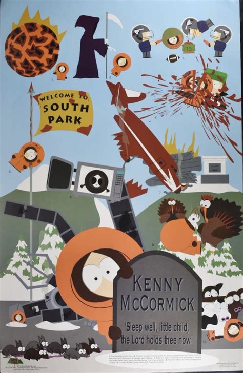 South Park Who Killed Kenny 1997 Rare Vintage Poster 22 X 345 South