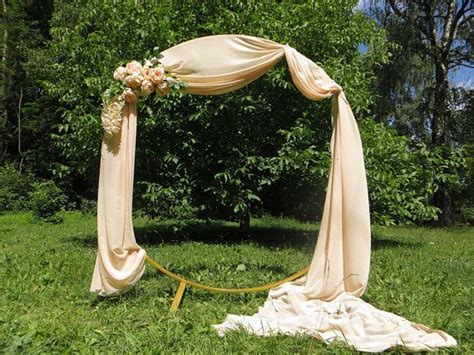 Gold Colour Metal Arch Metal Round Wedding Arch Moon For Weddings