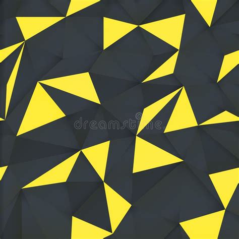 Yellow Triangle Pattern On Dark Background With Light Effect Vector