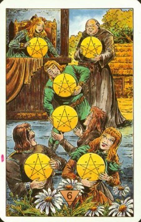 A Tarot Card Showing The Four Of Pentacles