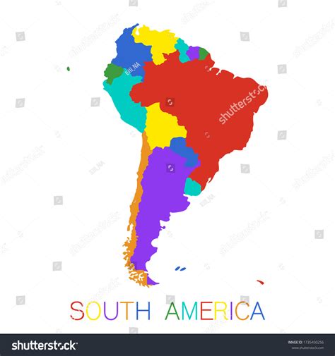 South America Outline World Map Vector Stock Vector Royalty Free