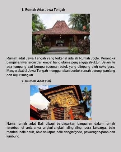 7 Contoh Kliping Rumah Adat : 34 Provinsi, Penjelasan Dan Gambar