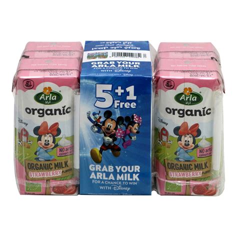 Arla Organic Milk Strawberry 200ml 51 Online At Best Price Uht