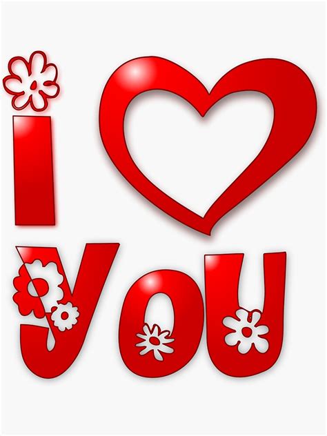 I Love You Sticker Label Sticker For Sale By Harrismmxv Redbubble